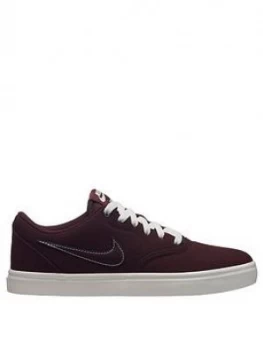 Image of Nike SB Check Solar Canvas BurgundyWhite BurgundyWhite Size 3 Women