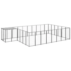 Image of Vidaxl Dog Kennel Black 15.73 M Steel