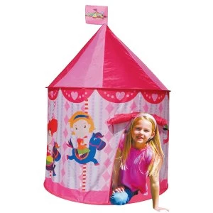 Image of Charles Bentley Girls Pink Carousel Play Tent