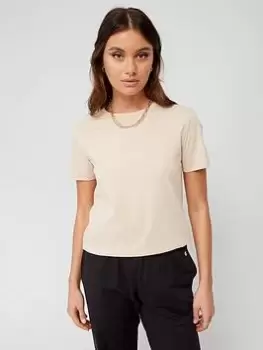 Image of Champion Small Logo Tee - Brown, Size L, Women