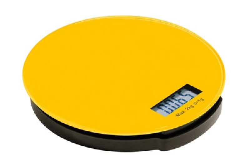 Image of Premier Housewares Zing Glass Kitchen Scale - 2kg Yellow