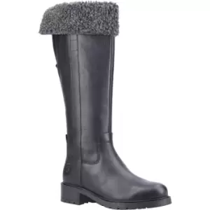 Image of Cotswold Womens Cheltenham Zip Up Long Leather Boots UK Size 4 (EU 37)