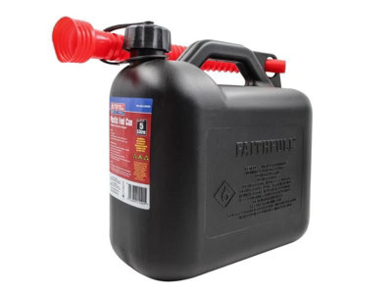 Image of Faithfull Plastic Fuel Can 5 Litre Black