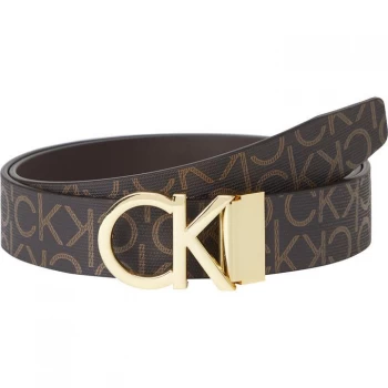 Image of Calvin Klein Ck Rev. Adj. New Mono Belt 3.5CM - Brown Mono