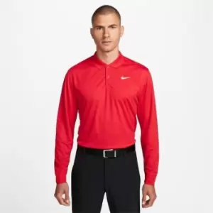 Image of Nike Dri-FIT Victory Mens Long-Sleeve Golf Polo - Red