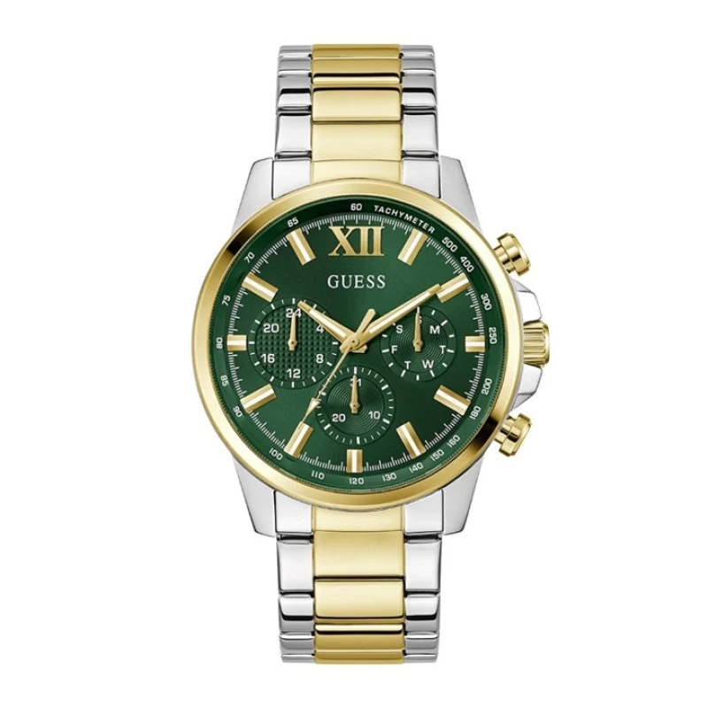 Image of Guess GW0900G5 WALKER Multifunction (44mm) Green Sunray Dial Watch
