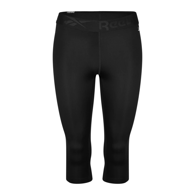 Image of Reebok Capri Tights Womens Gym Legging - Black 4