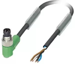 Image of Phoenix Contact Sac-4P-M 8Mr/10,0-Pur Sensor Cord, 4P, M8 Plug-Free End, 10M