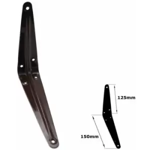 Image of Shelf Brackets Brown London Pattern Metal For Shelving Constructions - Size 125x150mm - Pack of 5