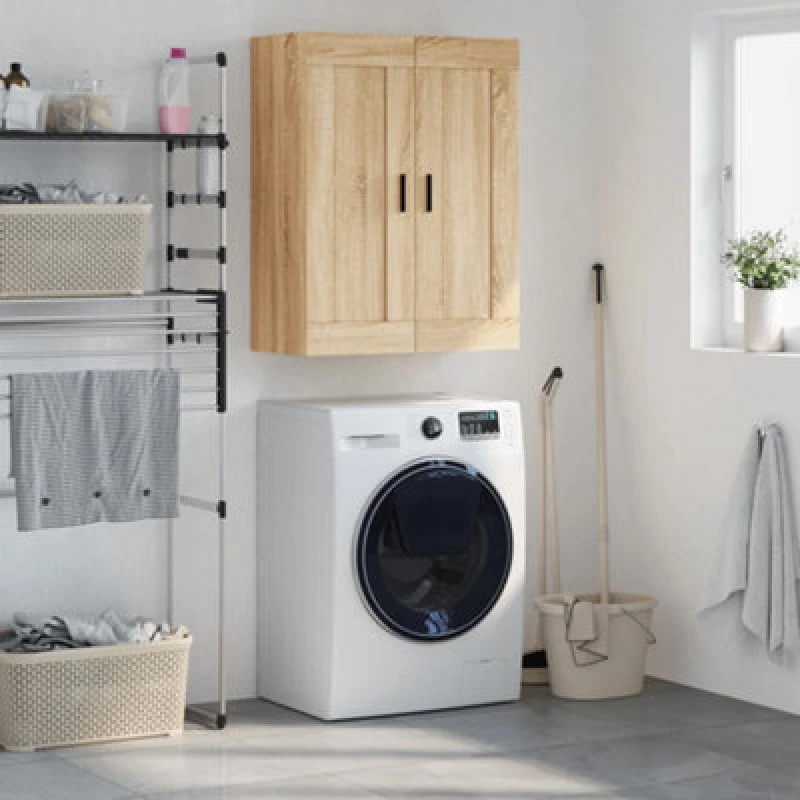 Image of VIDAXL Wall Mounted Cabinet Sonoma Oak 69.5x34x90cm Engineered Wood Vidaxl 8720845950484