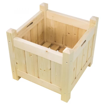 Image of Charles Bentley Garden Nordic Spruce Wooden Planters Square
