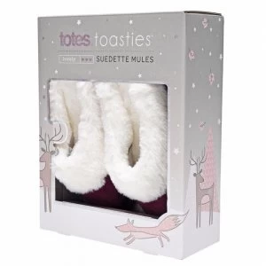 Image of Totes Suedette Mules - Berry