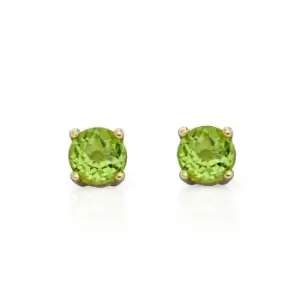 Image of JG Signature 9ct Gold Peridot Stud Earrings 4mm