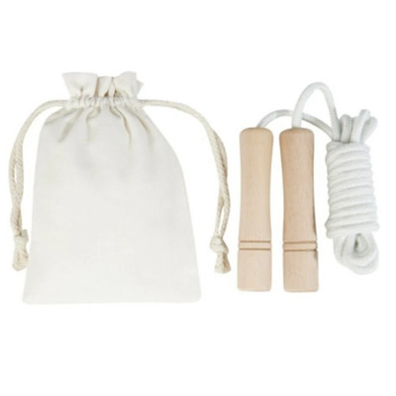 Image of Avenue Avenue Denise Wooden Skipping Rope in Off White Off White One Size Unisex 5059958805842