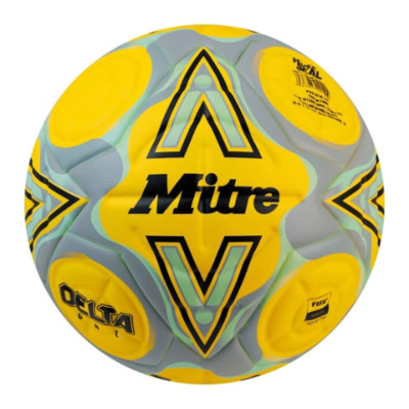 Image of Mitre Delta One Football Yellow/black/grey (5)