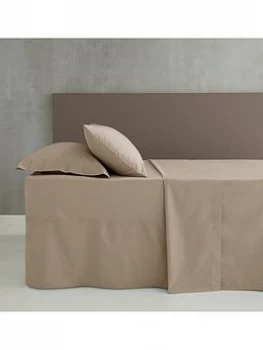 Image of Catherine Lansfield Non-Iron Single Fitted Sheet - Natural