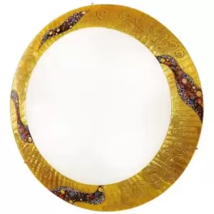 Image of Kolarz SERENA - Designer Glass Patterned Flush Ceiling Lamp Polished Gold - Kiss Gold Pattern, 3x E27