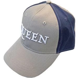 Image of Queen - Logo Unisex Baseball Cap - Grey/Blue