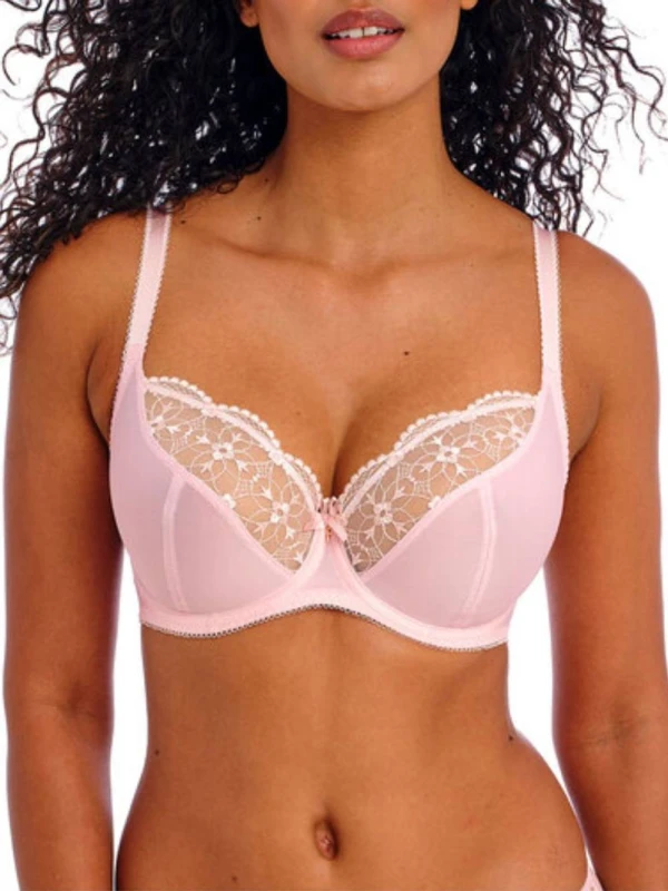 Image of Freya Womens Hallie Plunge Bra in Pink Size: 34FF Pink Female 34FF