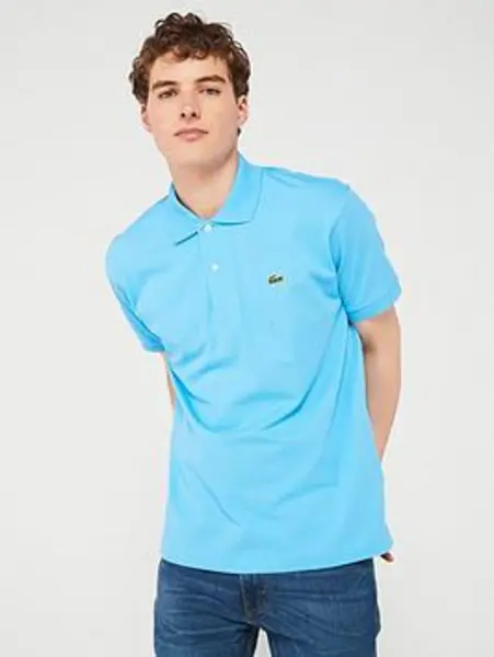 Image of Lacoste Celest Blue Regular Fit Ultra Soft Cotton Jersey Polo Shirt Blue Male M 206546UK