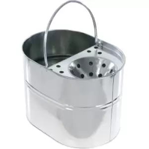 Image of 3 Gallon Galvanised Heavy Duty Mop Bucket - Silver - Cotswold