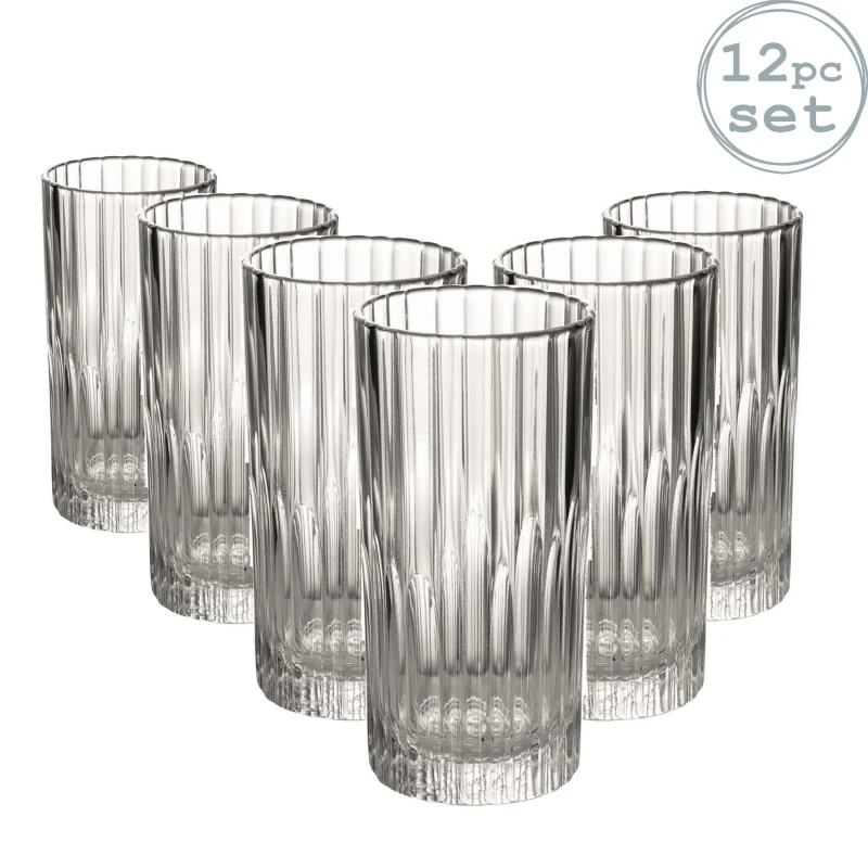 Image of Duralex Manhattan Vintage Collins Glasses - 305ml - Pack of 12 Clear