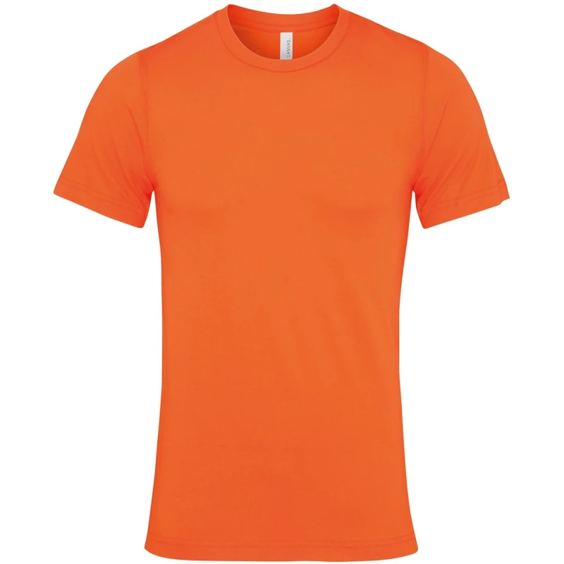 Image of Bella + Canvas Mens Jersey Crew Neck T-Shirt in Orange Size: XS Orange Male XS