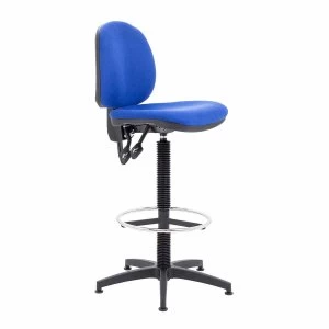 Image of TC Office Concept Mid Back Chair with Fixed Foot Ring, Royal Blue