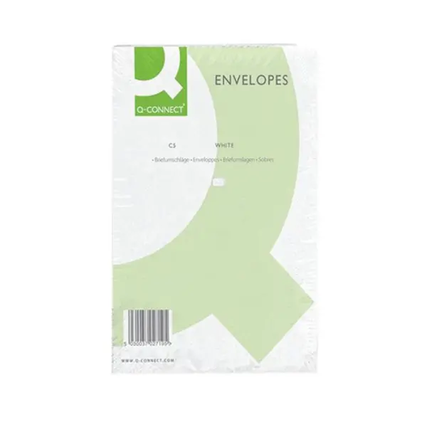 Image of Q-Connect Q-Connect C5 Envelopes Pocket PS 100gsm White (Pack of 500) KF03289 KF03289