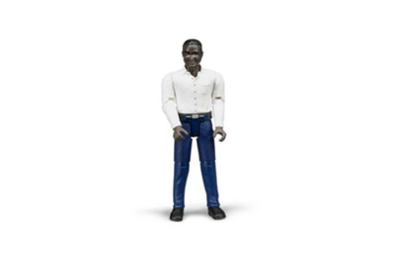 Image of Bruder Bruder 1:16 bworld Man dark skin darkblue jeans Multi unisex 01:16