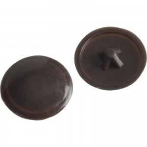 Image of Forgefix Pozi Screw Cover Caps Dark Brown Pack of 50