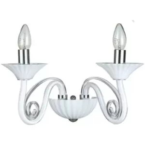 Image of Italux Verona - Modern Wall Lamp White 2 Light , E14