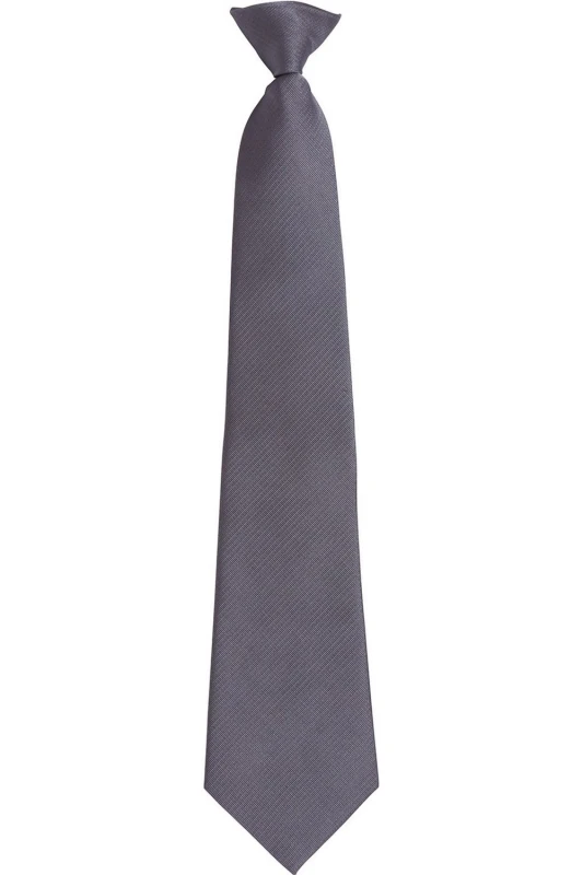 Image of Premier Premier Colours Fashion Plain Clip-On Tie in Grey Grey One Size Unisex 5063470683444