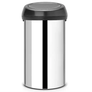 Image of Brabantia 60L Touch Bin with Soft Touch Lid - Brilliant Steel