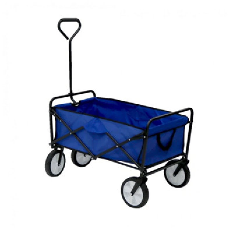 Image of Oypla Heavy Duty Foldable Garden Trolley Cart Blue unisex