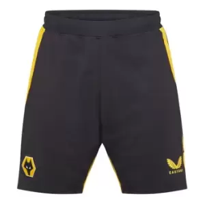 Image of Castore Wolves Players Issue 22/23 Home Shorts Mens - Black