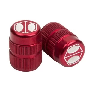 Image of Box Cube Valve Cap Schrader Red