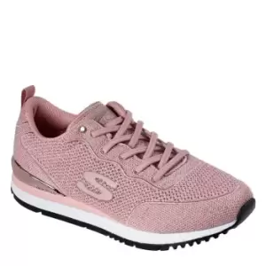 Image of Skechers Knit W Mylar Fleck Bungee Slip - Pink