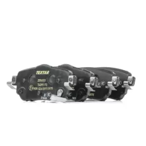 Image of TEXTAR Brake pad set RENAULT,NISSAN 2596501 D40604CA0A,D40604CA0B,D40604CA0C D40604CA0CRV,D40604EA0A,D40604EA0B,D40604EA0BVA,D40605SA0A,440603981R