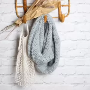 Image of Wool Couture Beginners Infinity Scarf Grey Knit Kit Grey