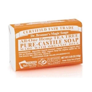 Image of Dr. Bronner39s Organic Pure Castile Tea Tree Soap 140g