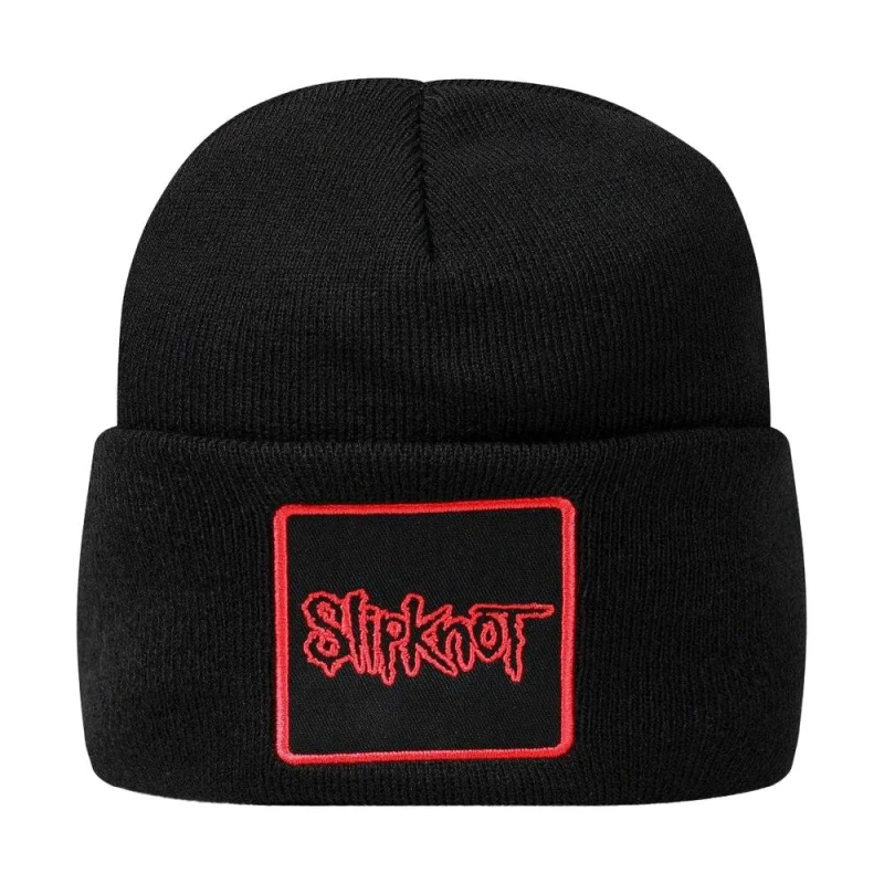 Image of Amplified Mens Slipknot Logo Beanie in Black Male One Size