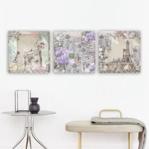 Image of DRPRC13 Multicolor Decorative Canvas Painting (3 Pieces)