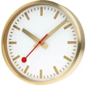 Image of Mondaine Clock Pure Edition Aluminium Brushed Gold D