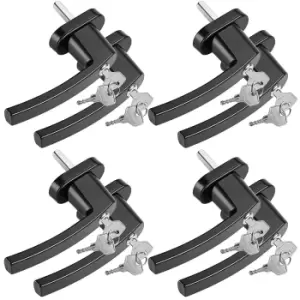 Image of Window Handle 8Pcs Set Black Lockable