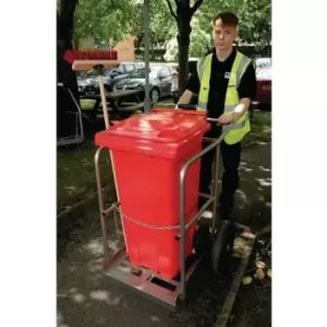 Image of Slingsby Street Orderly Barrow With 120L Red Bin Brush and Shovel