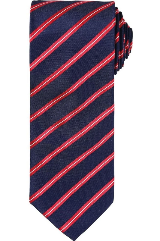 Image of Premier Premier Men Stripe Tie in Navy Navy One Size Male 5063470011957