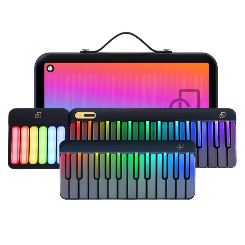 Image of PopuMusic PopuPiano Smart Portable Piano MIDI Keyboard Contr Black unisex Full Size