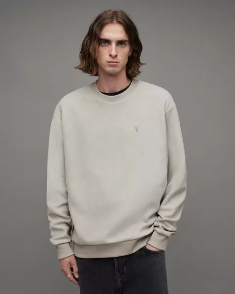 Image of AllSaints Porter Brushed Ramskull Crew Sweatshirt