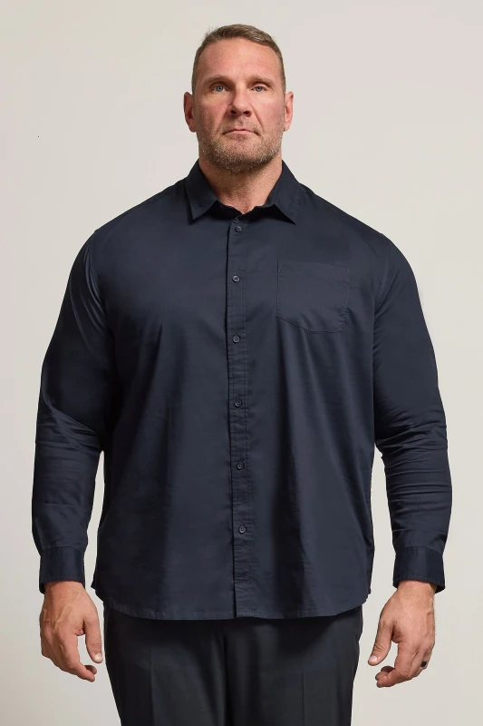 Image of BadRhino BadRhino Men Stretch Long Sleeve Shirt in Blue Size: 2X-large Blue XXL Male 5063111739790